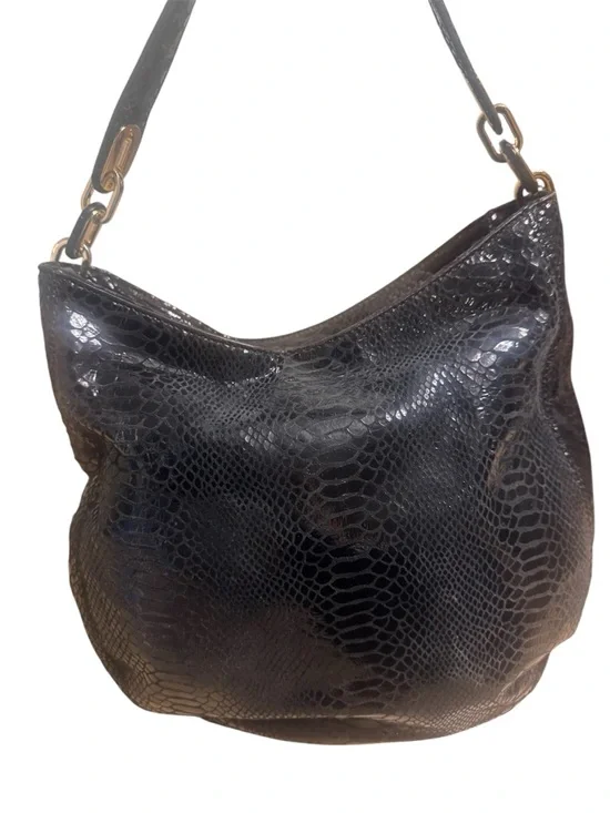 Michael Kors, Fulton Python Embossed, leather hobo shoulder bag - Picture 2 of 7